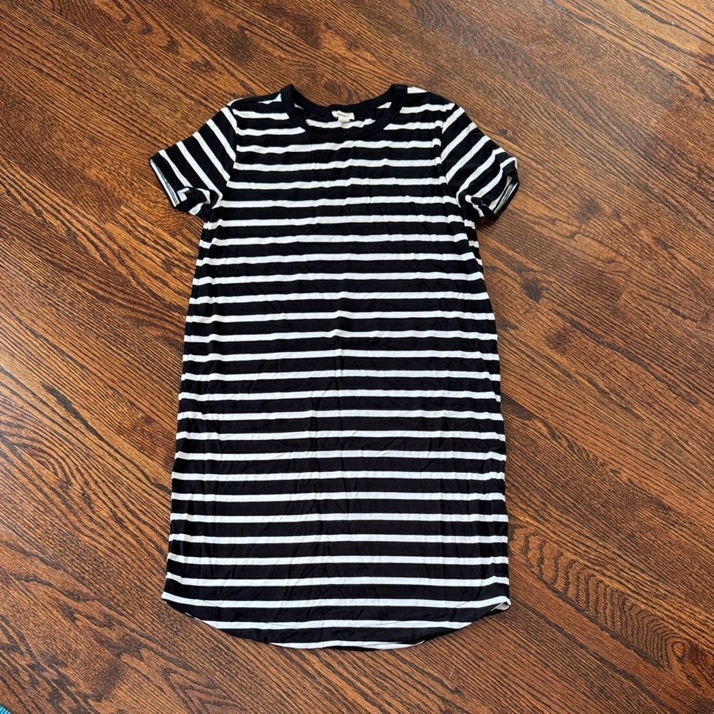 Garage Black and White Striped TShirt Dress